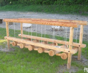 Signalétique touristique - Jeu ludo-sportif - Jeu de pont mouvant - Fabrication PIC BOIS