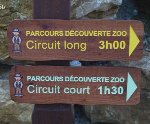 Signalétique touristique - Directionnel sentier - Durée parcours - Fabrication PIC BOIS