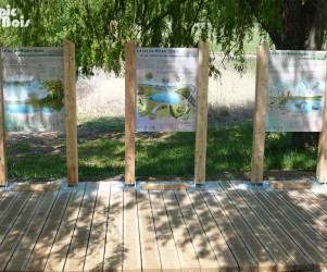 Signalétique touristique - Panneau d'information - Espace naturel - Fabrication PIC BOIS