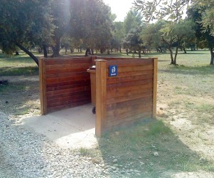 Signalétique touristique - Corbeilles - Cache-conteneur parc - Fabrication PIC BOIS