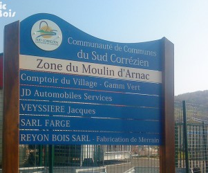 Signalétique touristique - SIL - Entrée zone d'activités - Fabrication PIC BOIS