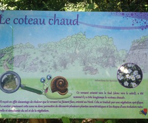 Signalétique touristique - Table de lecture - Le coteau chaud - Fabrication PIC BOIS
