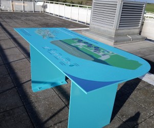 Signalétique touristique - Table de lecture - Parcours de l'eau - Fabrication PIC BOIS