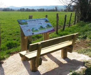 Signalétique touristique - Station de dessin - Dessiner un paysage - Fabrication PIC BOIS