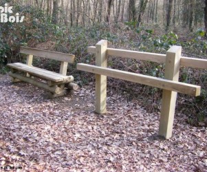 Signalétique touristique - Assis-debout - Accompagné d'un banc - Fabrication PIC BOIS
