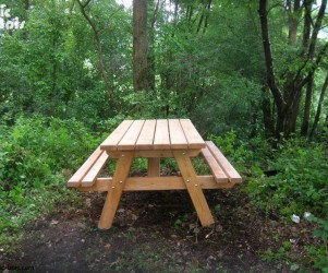 Signalétique touristique - Table de pique-nique - Table en forêt - Fabrication PIC BOIS