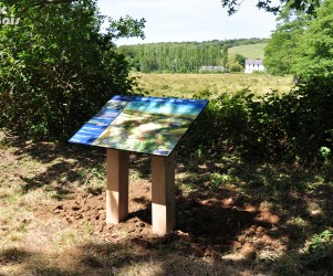 Signalétique touristique - Table de lecture - Paysage campagne - Fabrication PIC BOIS