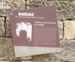 Signalétique touristique - Plaque thématique - Château des Comtes - Fabrication PIC BOIS