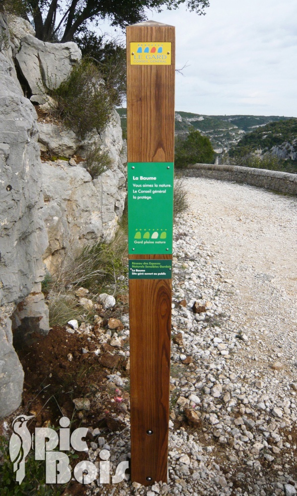 Signalétique touristique - Balisage - Information sentier - Fabrication PIC BOIS