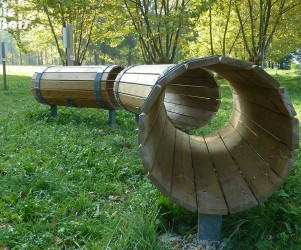 Signalétique touristique - Jeu ludo-sportif - Tonneau - Fabrication PIC BOIS