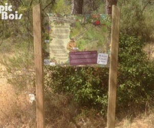 Signalétique touristique - Panneau d'information - Sentier du bois - Fabrication PIC BOIS