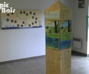 Signalétique touristique - Mobilier interactif - Dessins d'enfants - Fabrication PIC BOIS