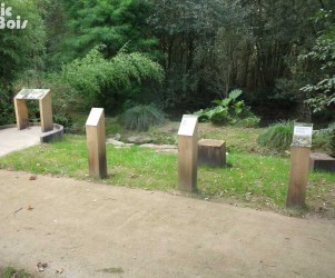 Signalétique touristique - Plaque arboretum - Vallée humide - Fabrication PIC BOIS