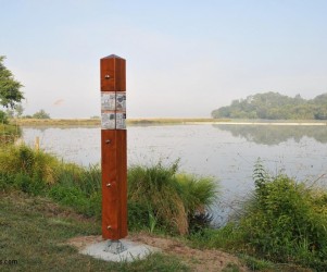 Signalétique touristique - Mobilier interactif - BQR verticale - Fabrication PIC BOIS