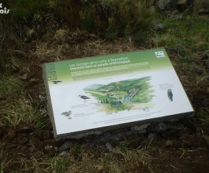 Signalétique touristique - Table de lecture - Gorges de la Loire - Fabrication PIC BOIS