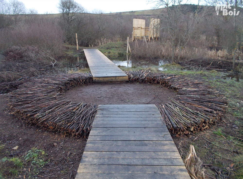 Signalétique touristique - Banc - Espace de rassemblement - Fabrication PIC BOIS