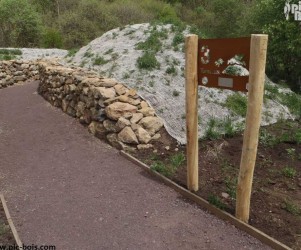 Signalétique touristique - Plaque thématique - Sentier accès PMR - Fabrication PIC BOIS