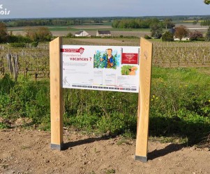 Signalétique touristique - Panneau d'information - La vigne - Fabrication PIC BOIS