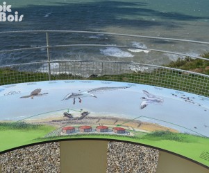 Signalétique touristique - Table d'orientation - Détail littoral - Fabrication PIC BOIS