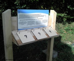 Signalétique touristique - Mobilier interactif - Phyto-épuration - Fabrication PIC BOIS