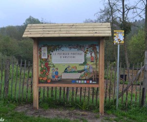 Signalétique touristique - Gamme Classéo - Potager partagé - Fabrication PIC BOIS