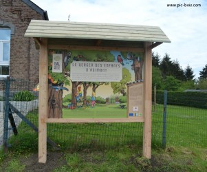 Signalétique touristique - Gamme Classéo - Verger des enfants - Fabrication PIC BOIS