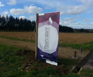 Signalétique touristique - Totem - Observatoire à oiseaux - Fabrication PIC BOIS