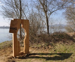 Signalétique touristique - Totem - Découverte autour du lac - Fabrication PIC BOIS
