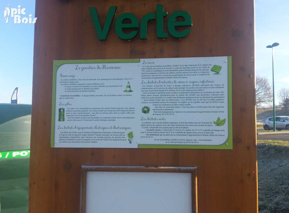 Signalétique touristique - Totem - Station Verte - Fabrication PIC BOIS