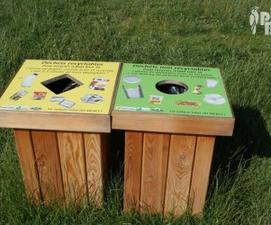 Signalétique touristique - Corbeilles - Corbeilles de tri - Fabrication PIC BOIS