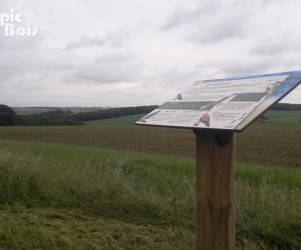 Signalétique touristique - Table de lecture - Les oiseaux du site - Fabrication PIC BOIS