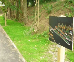 Signalétique touristique - Plaque thématique - Vue du ciel - Fabrication PIC BOIS