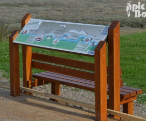 Signalétique touristique - Table de lecture - Pupitre avec banc - Fabrication PIC BOIS