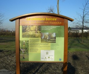 Signalétique touristique - Panneau d'information - Parc public - Fabrication PIC BOIS