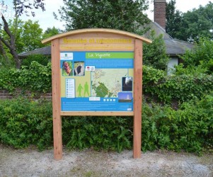 Signalétique touristique - Panneau d'information - La Vignette - Fabrication PIC BOIS