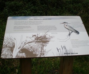 Signalétique touristique - Table de lecture - La héronnière - Fabrication PIC BOIS