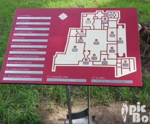 Signalétique touristique - Table de lecture - Site archéologique - Fabrication PIC BOIS