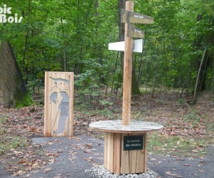 Signalétique touristique - Table d'orientation - Carrefour hemins - Fabrication PIC BOIS