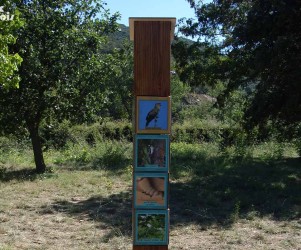 Signalétique touristique - Mobilier interactif - Borne oiseaux - Fabrication PIC BOIS