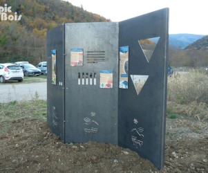 Signalétique touristique - Parcours sensoriel - Paravent - Fabrication PIC BOIS