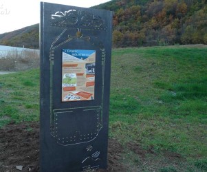 Signalétique touristique - Totem - Histoire de la mine - Fabrication PIC BOIS