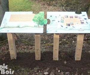 Signalétique touristique - Table de lecture - La faune et flore - Fabrication PIC BOIS