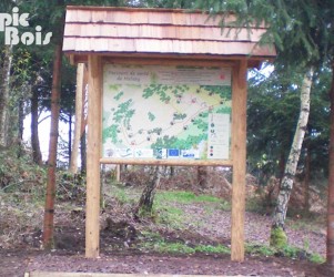 Signalétique touristique - Panneau d'information Furca - Parcours - Fabrication PIC BOIS