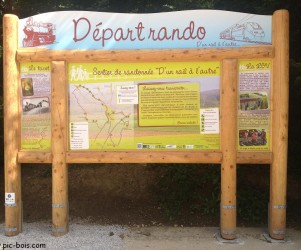 Signalétique touristique - Panneau d'information - Départ rando - Fabrication PIC BOIS