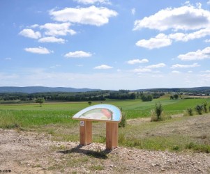 Signalétique touristique - Table d'orientation - Sentier rail - Fabrication PIC BOIS