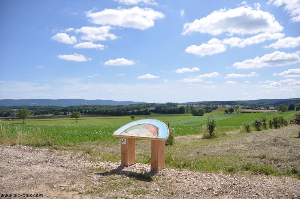 Signalétique touristique - Table d'orientation - Sentier rail - Fabrication PIC BOIS