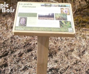 Signalétique touristique - Table de lecture - La prairie marneuse - Fabrication PIC BOIS