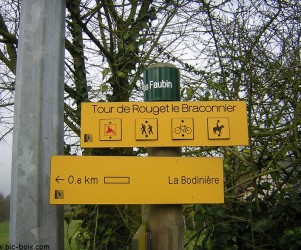 Signalétique touristique - Directionnel sentier - Pictogrammes - Fabrication PIC BOIS