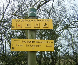Signalétique touristique - Directionnel sentier - Lame pictos - Fabrication PIC BOIS