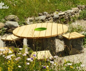 Signalétique touristique - Table de pique-nique - Chemin Savoyard - Fabrication PIC BOIS